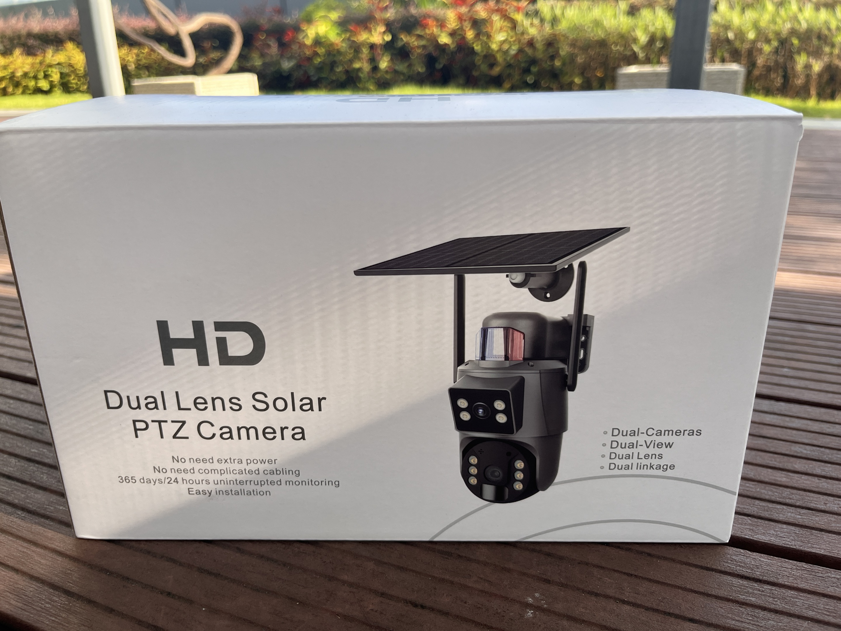 WiFi Security Camera with 6MP, Dual Lens, Solar Powered, 360